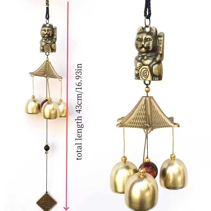 Feng Shui Lucky Cat Wind Chime