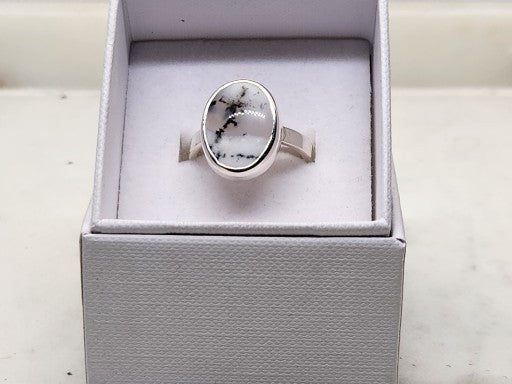 Dendrite Agate Sterling Silver Ring