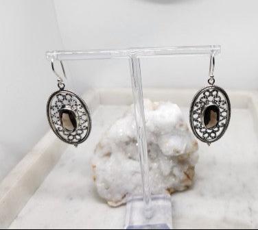 Smoky Quartz Sterling Silver Earrings