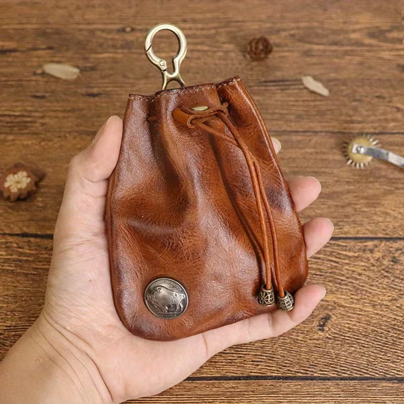 genuine Leather Buffalo Pouch
