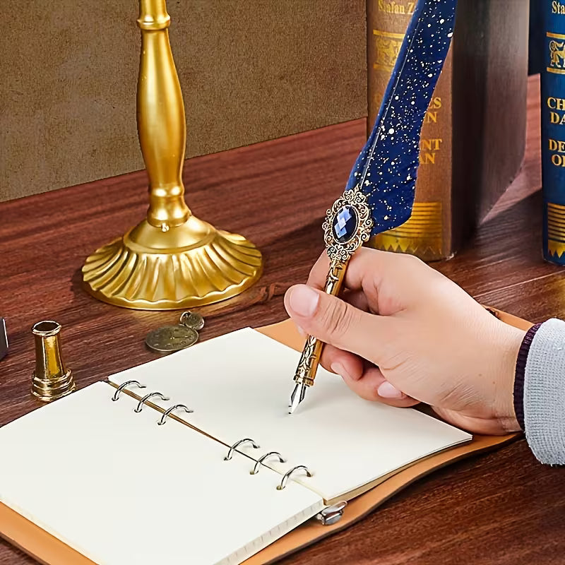 Feather Calligraphy Pen Set