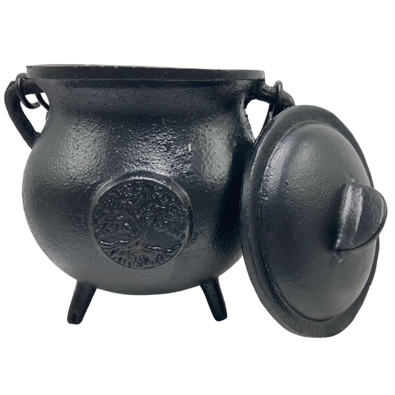 Black Tree Of Life Cast Iron Cauldron XL