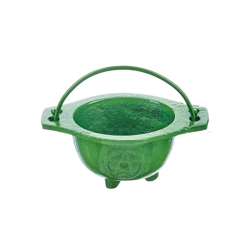 Cast Iron Cauldron Penta Without Lid Green