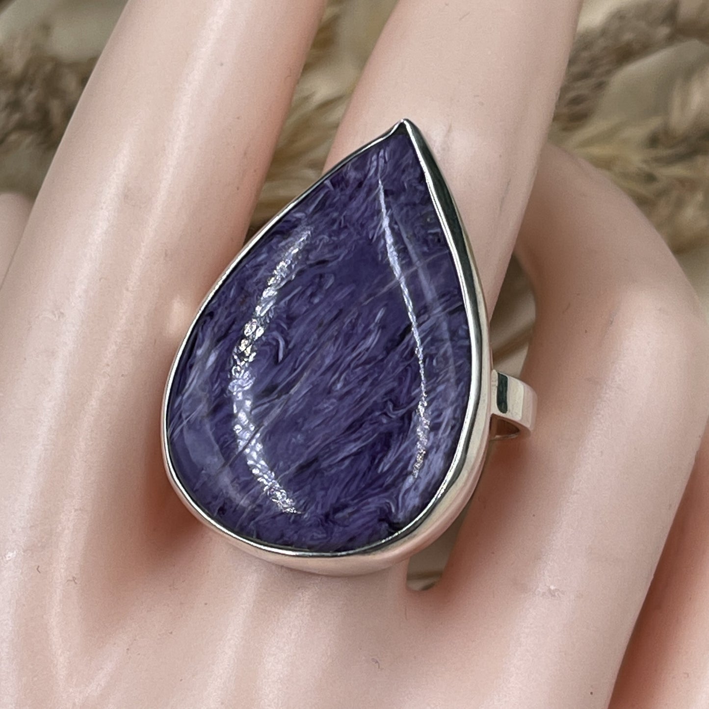 Charorite Sterling Silver Ring (Size 11)
