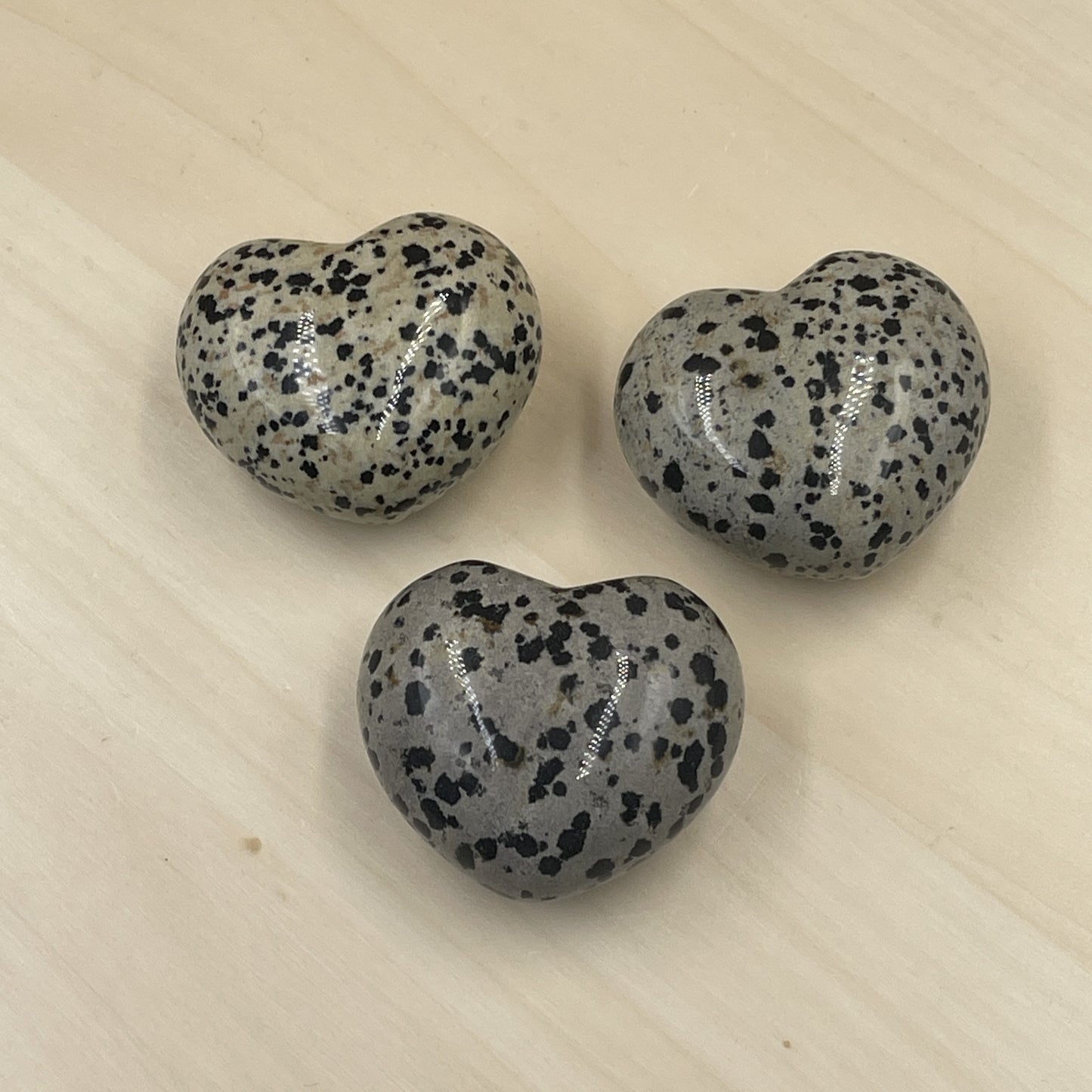 Dalmatian Jasper Hearts