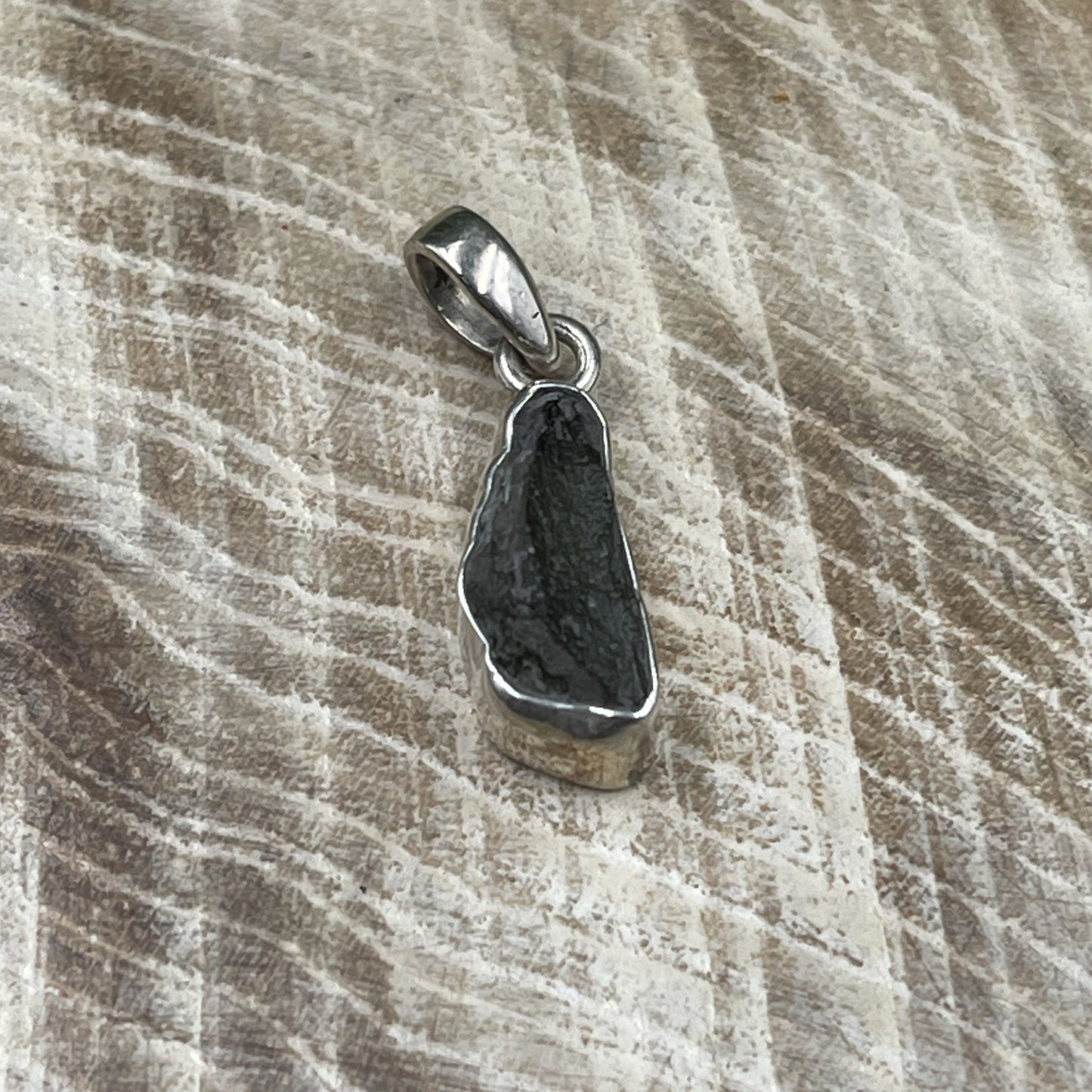 Moldavite Pendant Sterling Silver