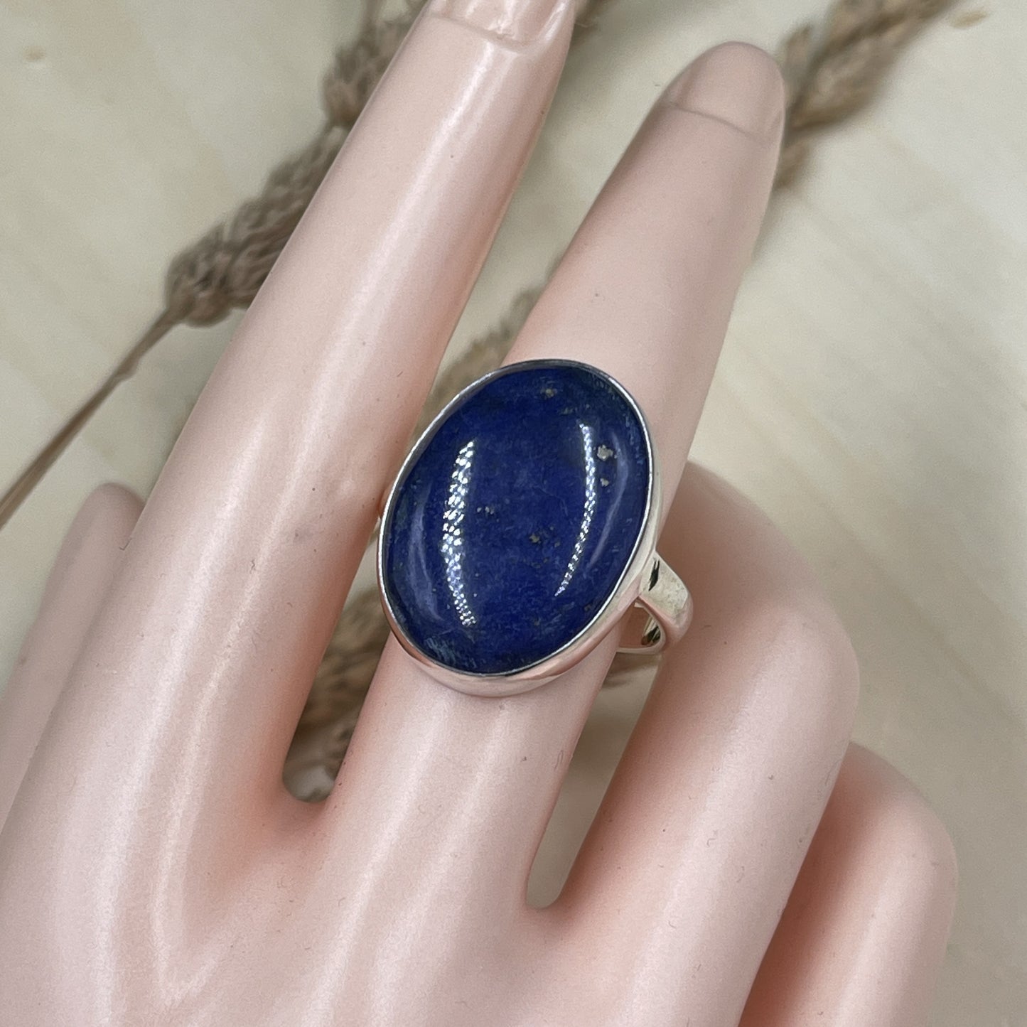 Lapis Lazuli Sterling Silver Ring (Size 8)