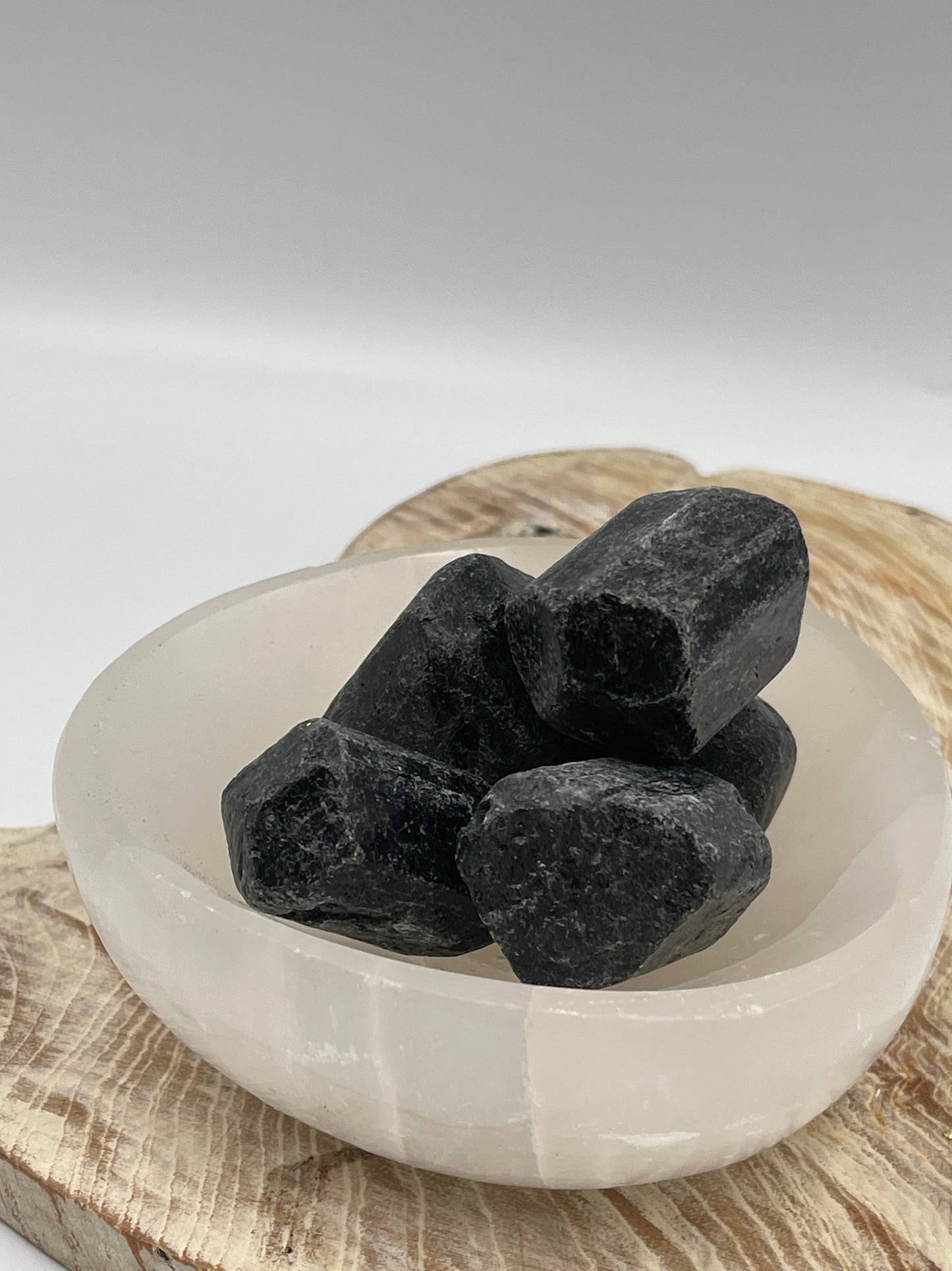 Black Tourmaline Semi Polished