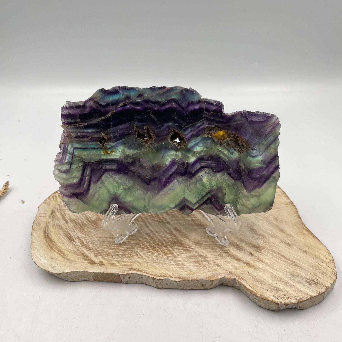 Rainbow Fluorite Slice