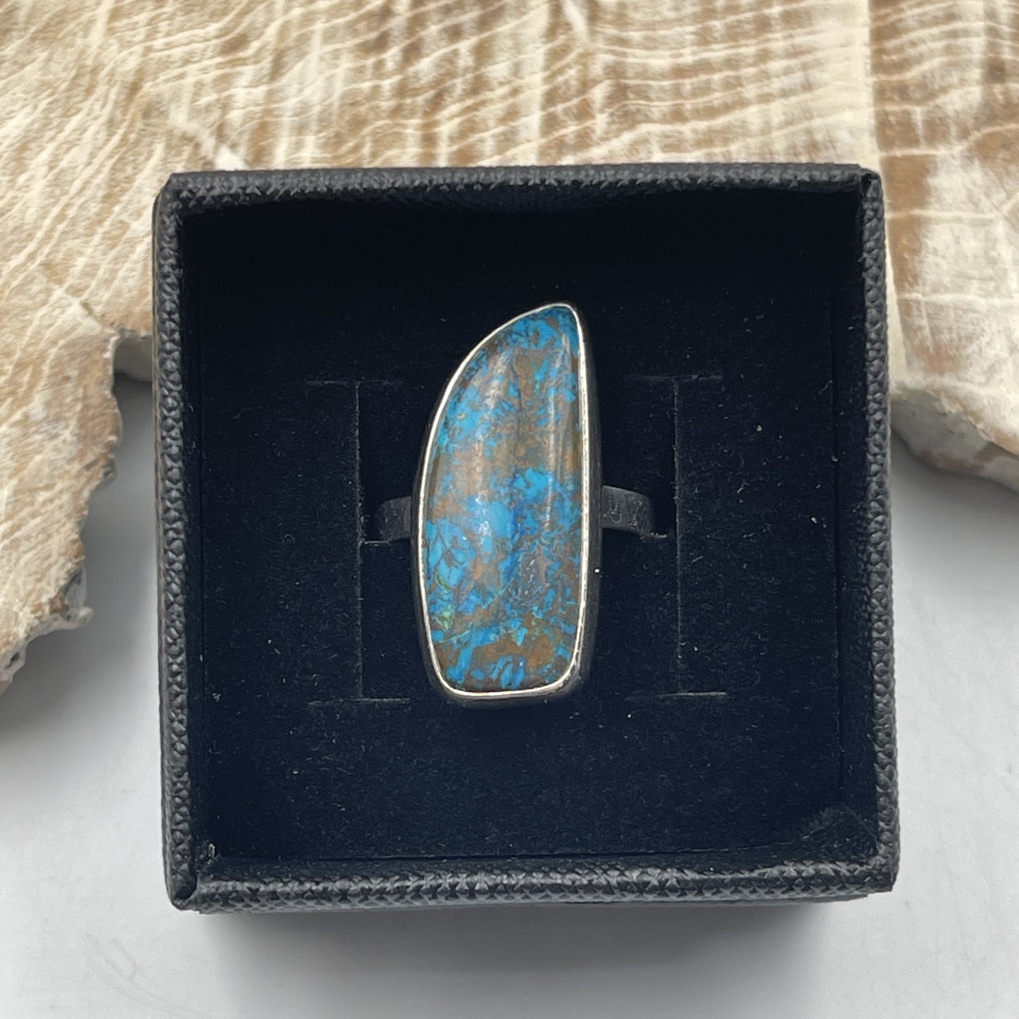 Chrysocolla Ring Sterling Silver (Size 8)