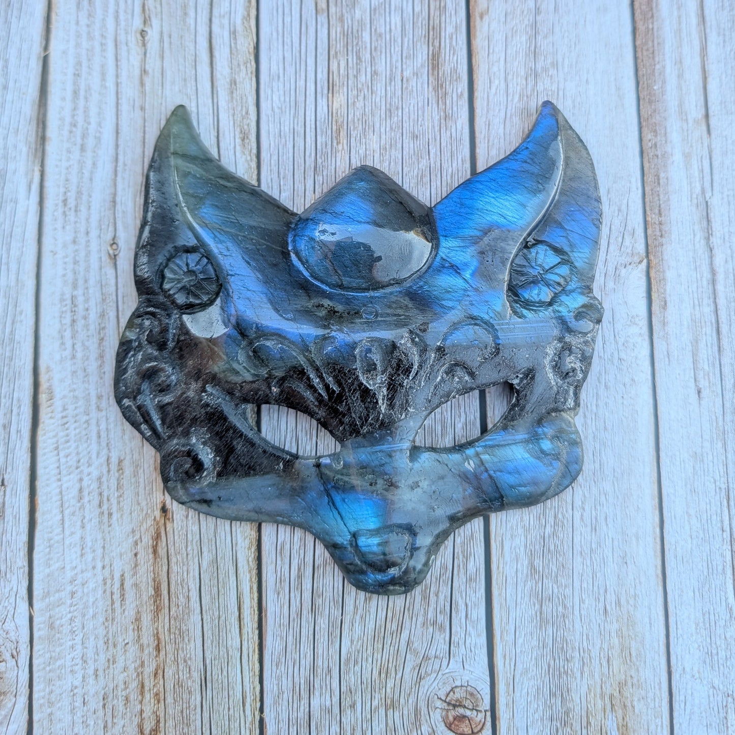 Labradorite Fox Mask