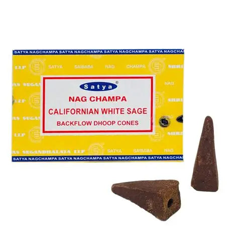 Nag Champa Californian White Sage Backflow Dhoop Cones