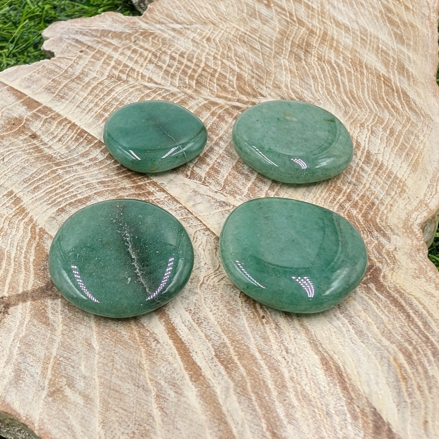 Green Aventurine Bra or Wallet Buddy Flat Stone
