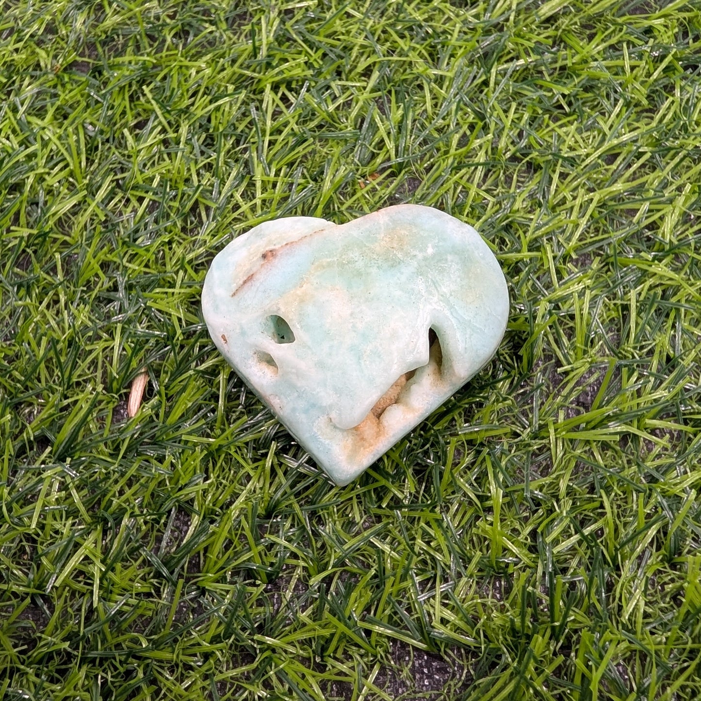 Blue Aragonite Heart