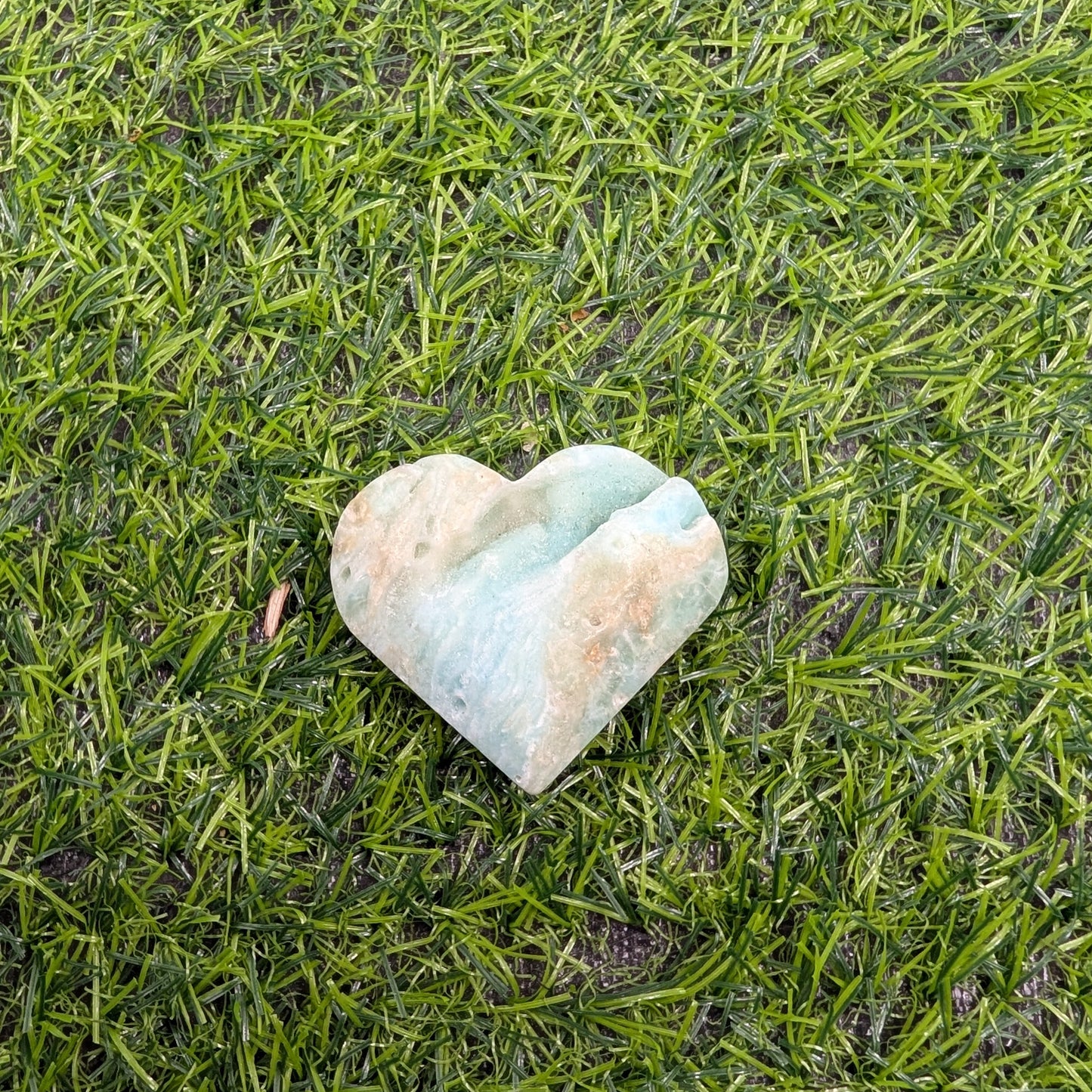 Blue Aragonite Heart