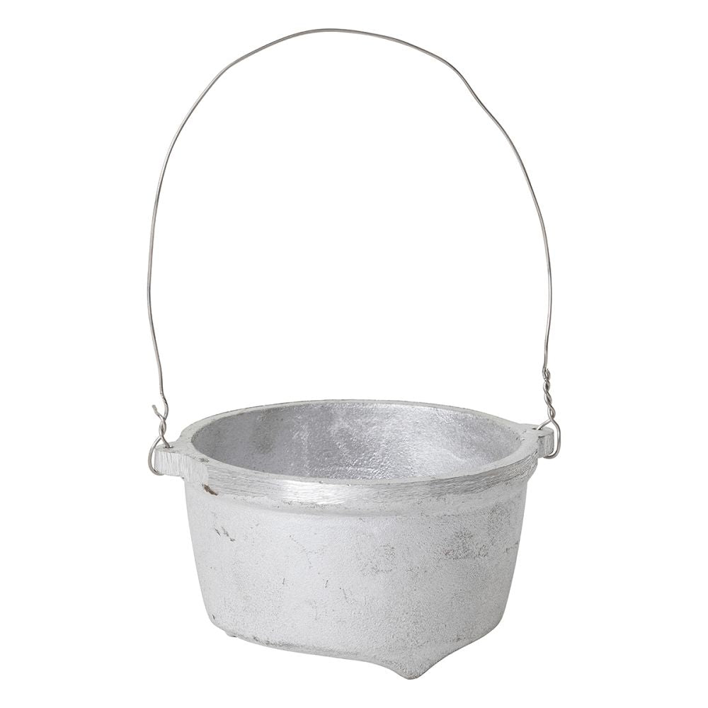 Aluminum Cauldron Silver with Hanging