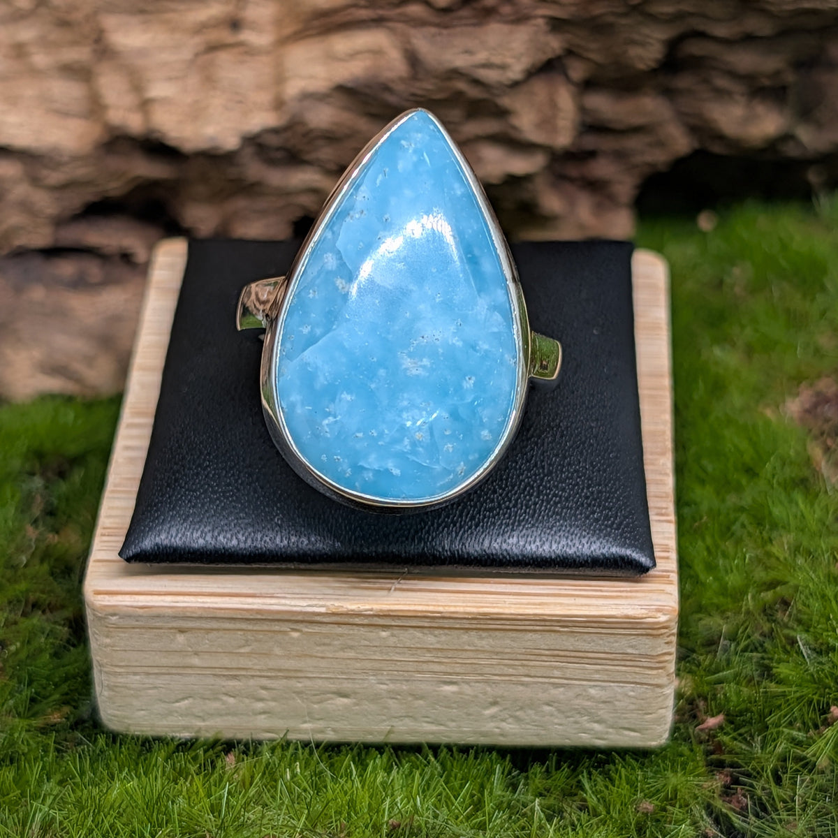 Hemimorphite Sterling Silver Ring Size (7)