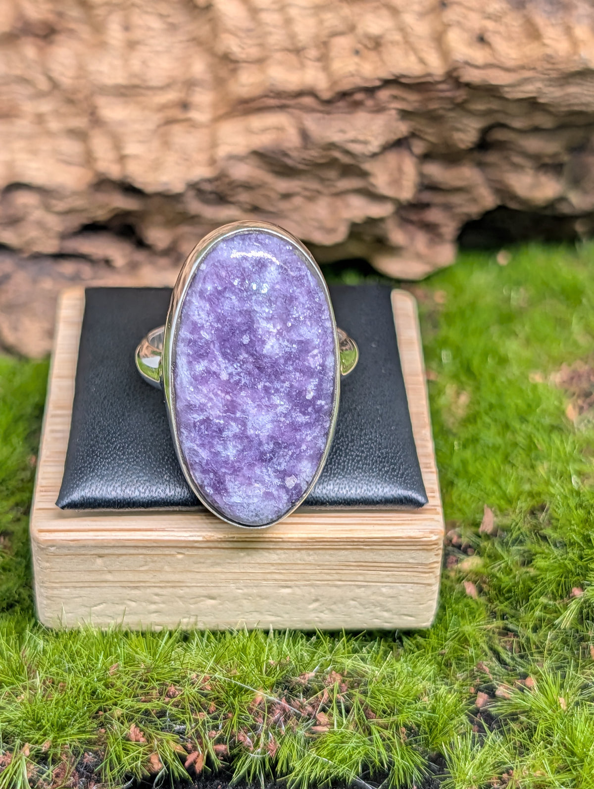 Lepidolite Sterling Silver Ring Size (7)
