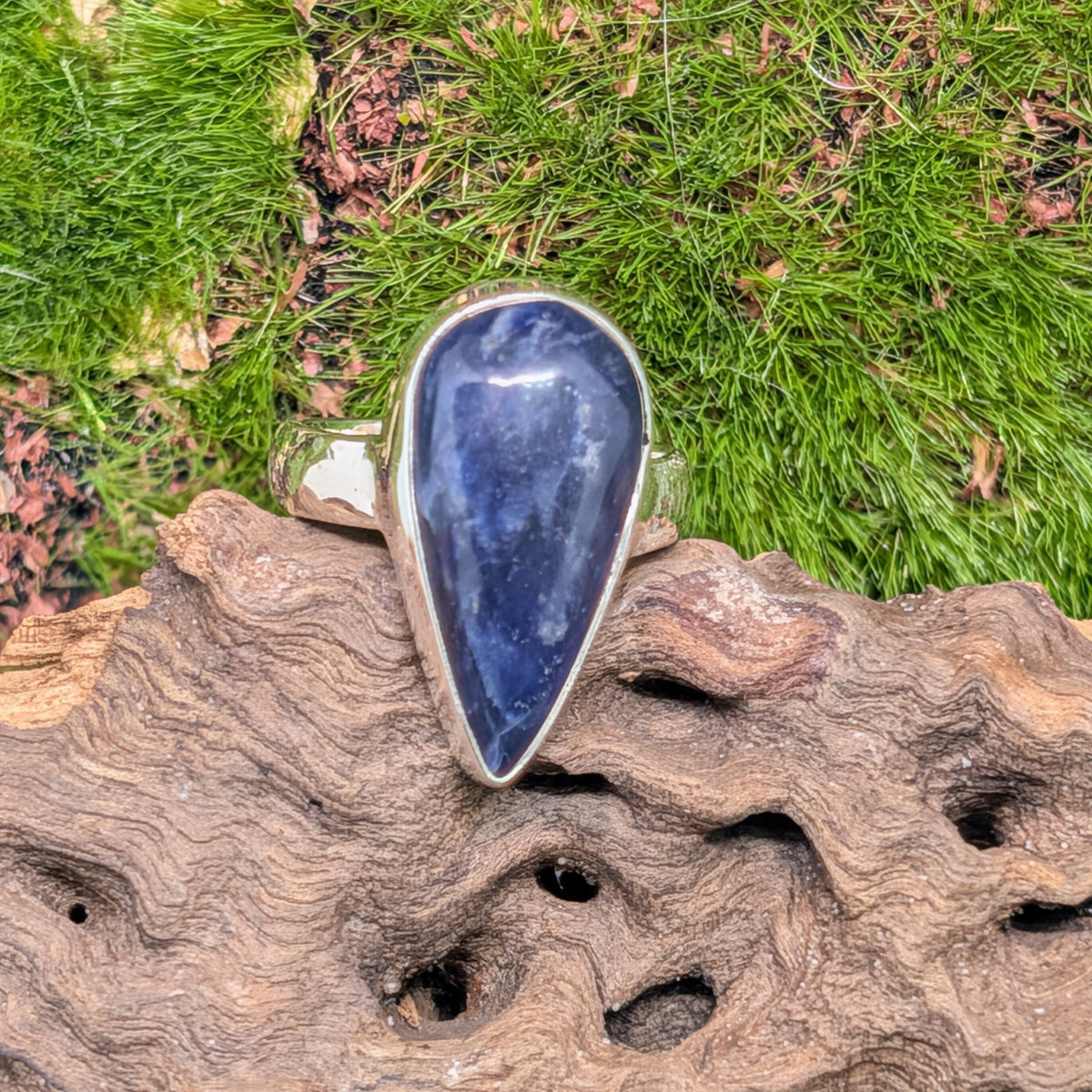 Sodalite Sterling Silver Ring Size (6)