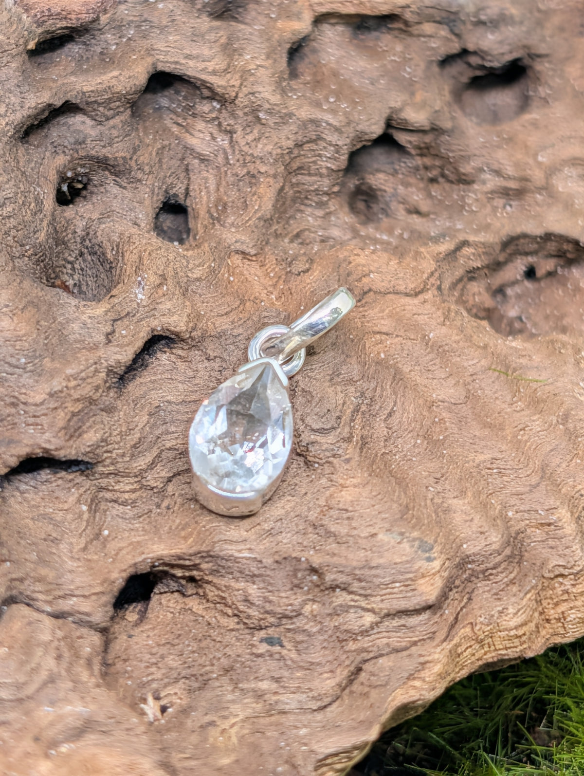 Clear Quartz Sterling Silver Pendant