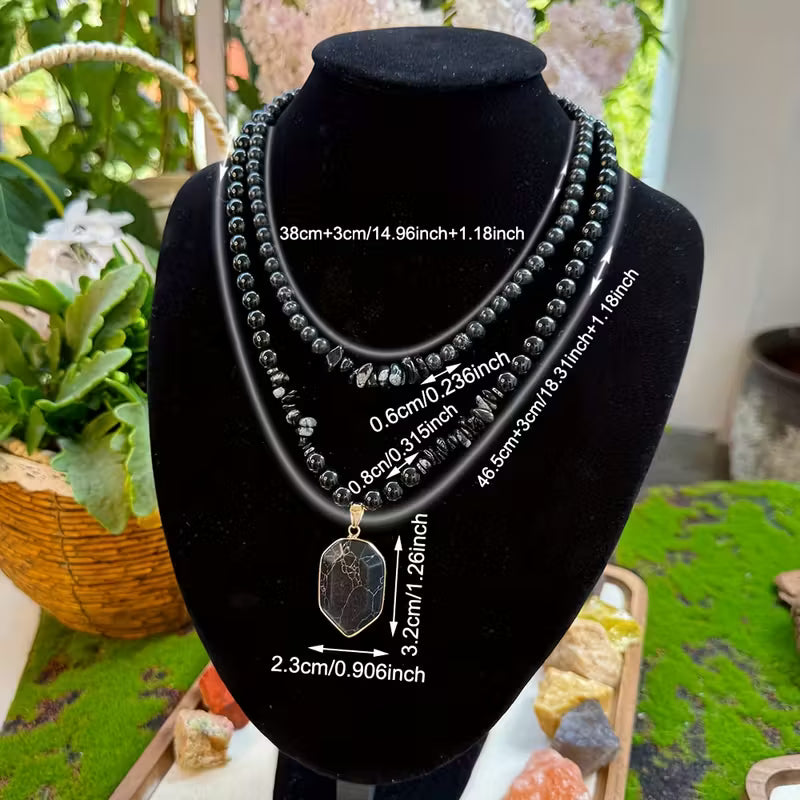 Obsidian Necklace of Protection