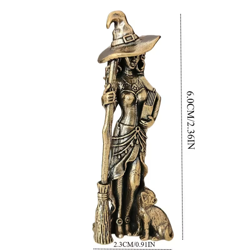 Brass Witch Statues Assorted