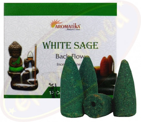White Sage Back Flow Incense Cones