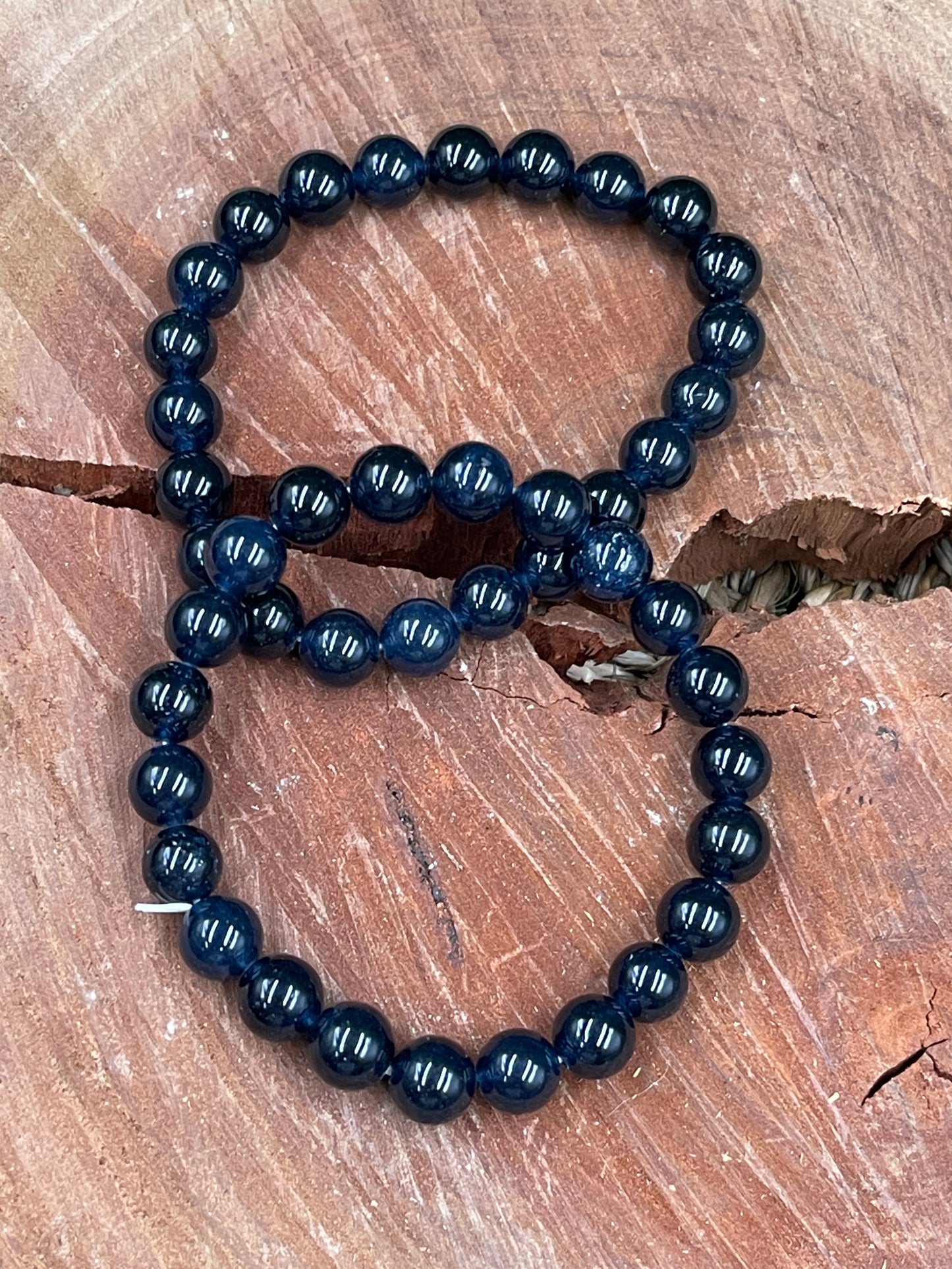 Blue Black Obsidian Bracelets