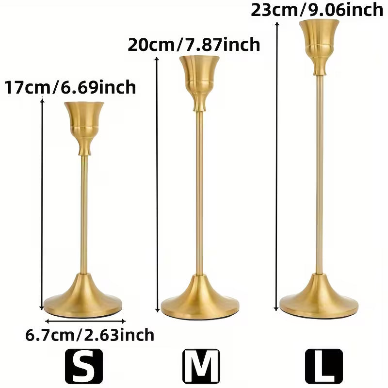 Candle Stick Holder Black / Gold