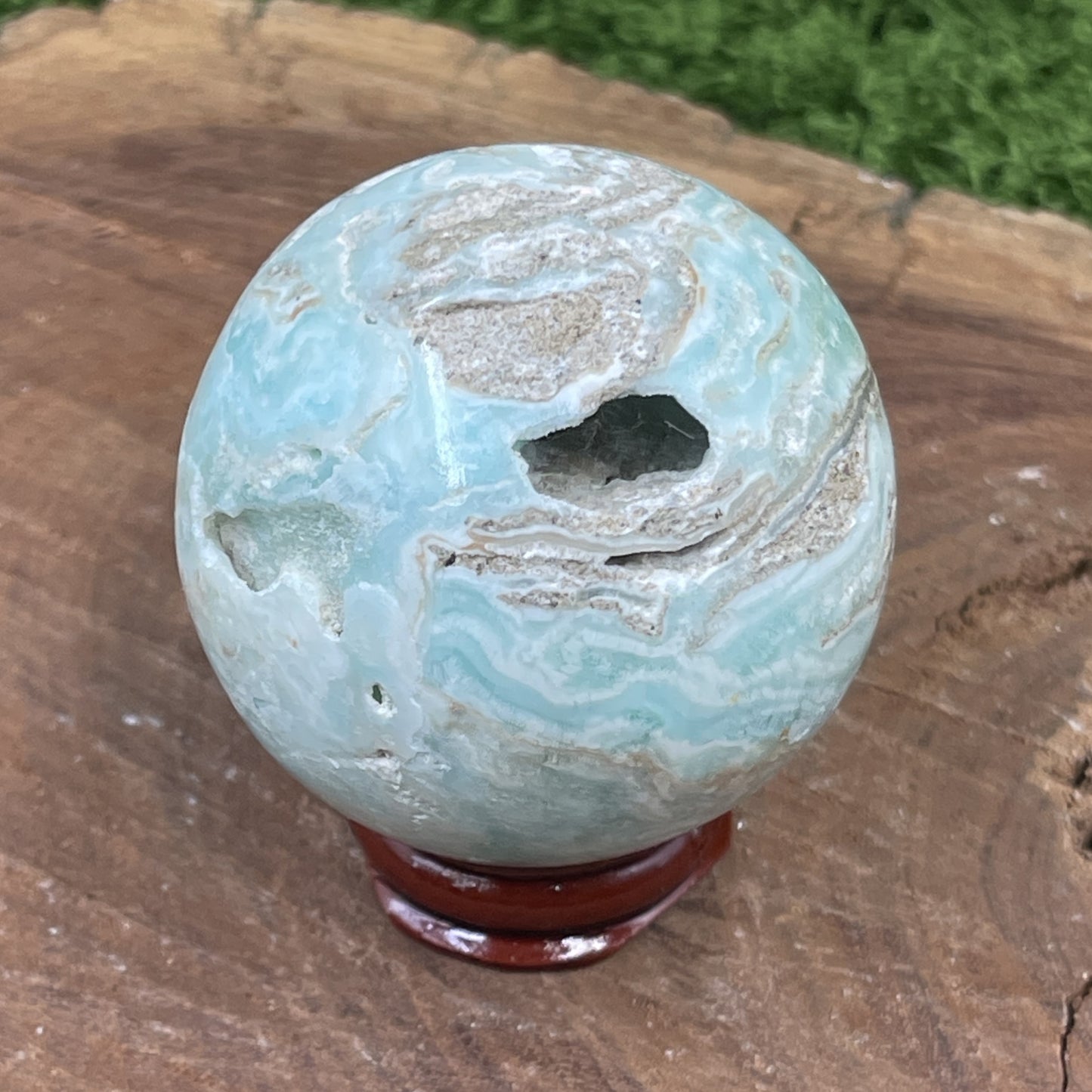 Blue Aragonite Sphere