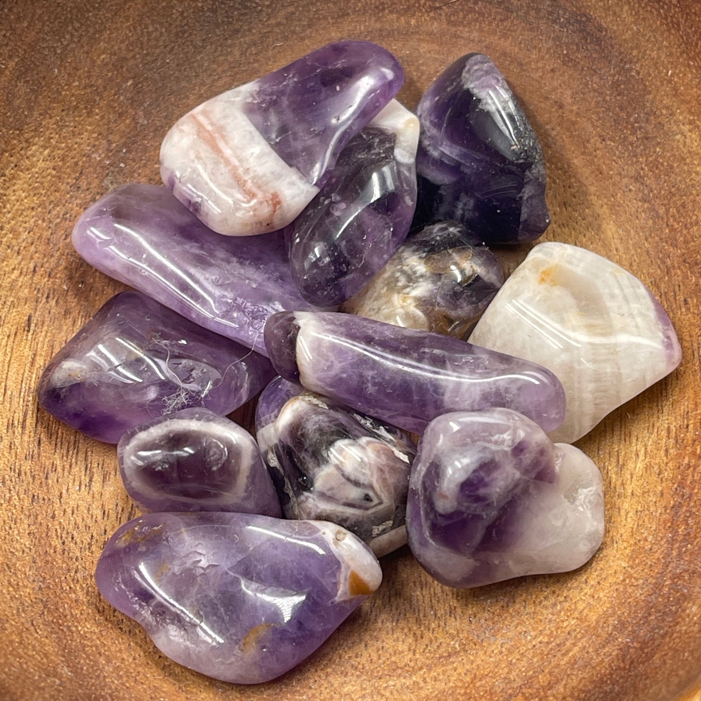Chevron Amethyst Tumbled