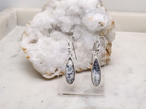 Dendrite Agate Sterling Silver Earrings