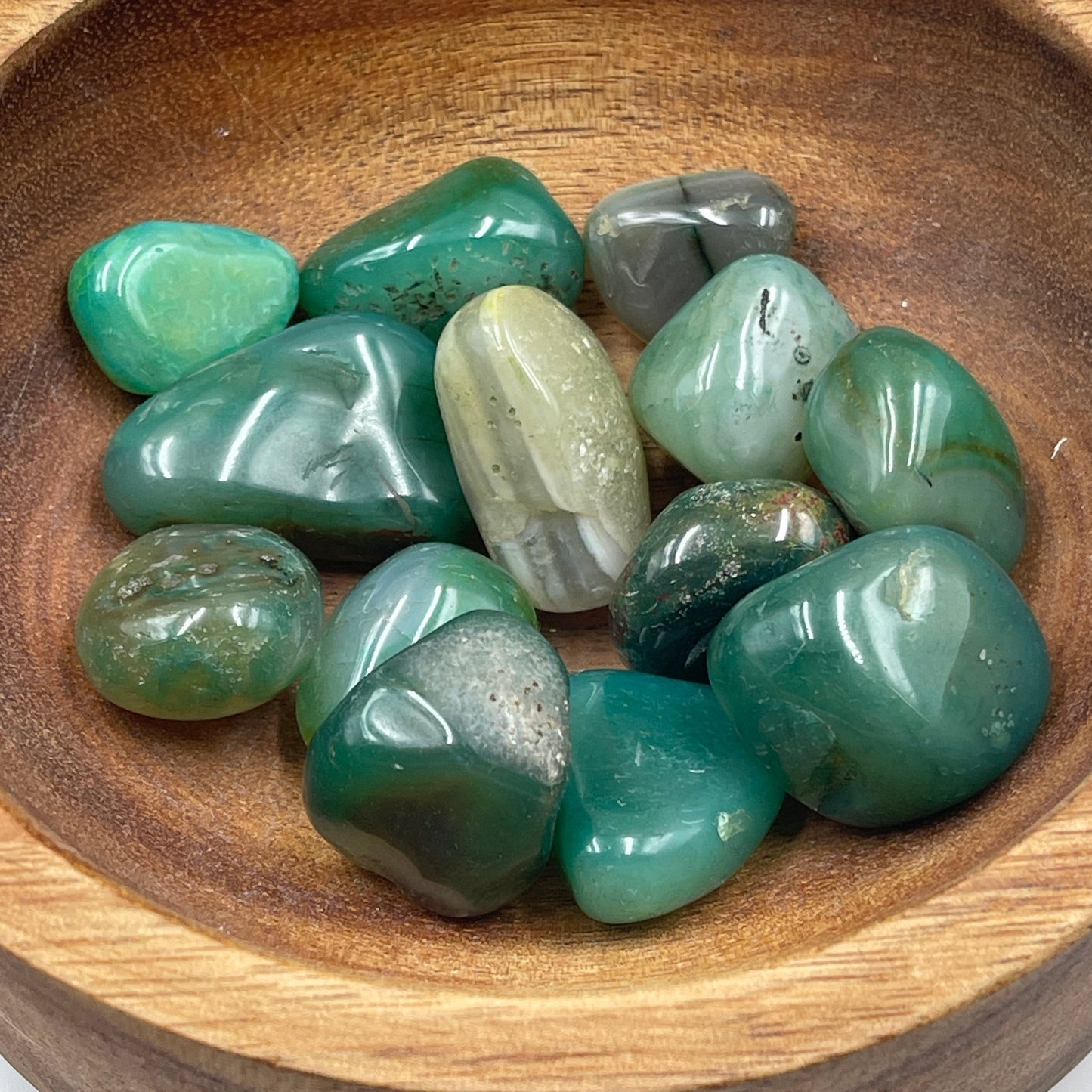 Green Agate Tumbled