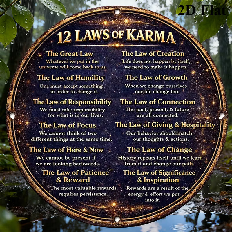 12 Laws Of Karma Sign