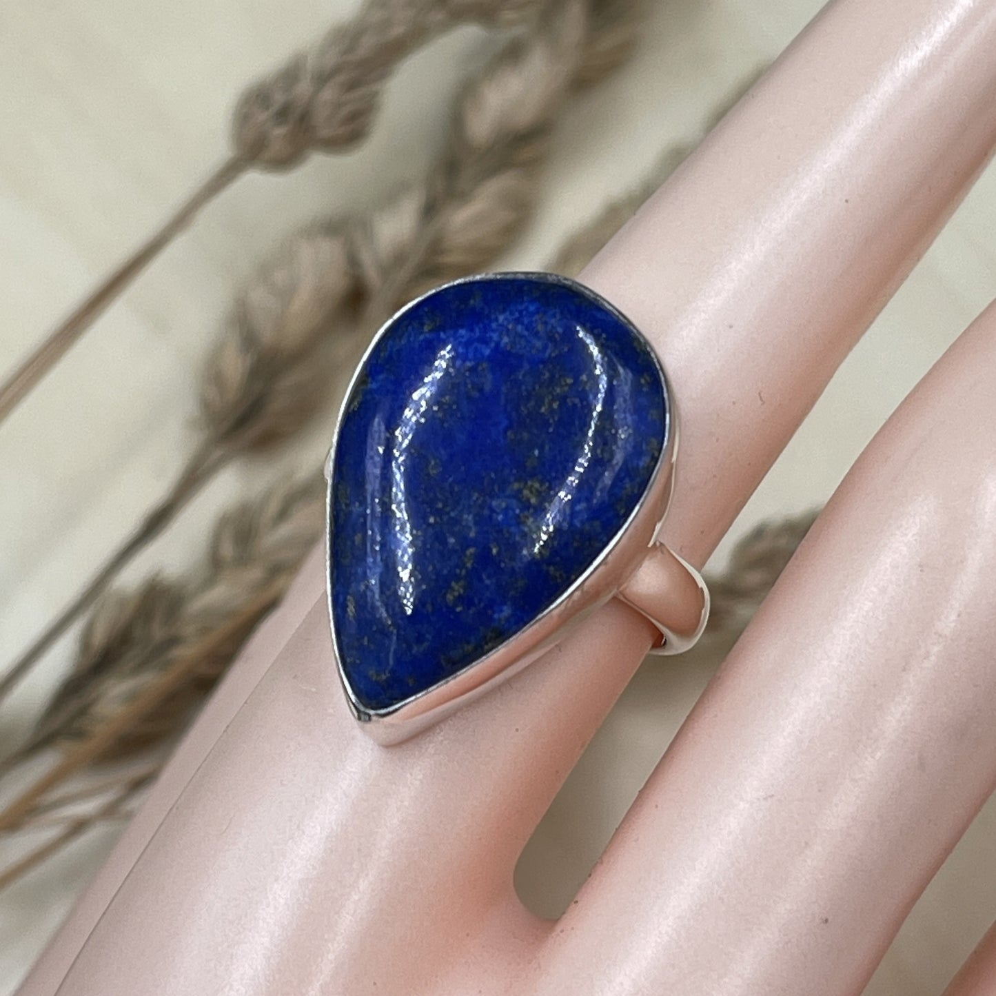 Lapis Lazuli Sterling Silver Ring (Size 8)