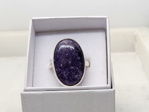 Lepidolite Sterling Silver Ring