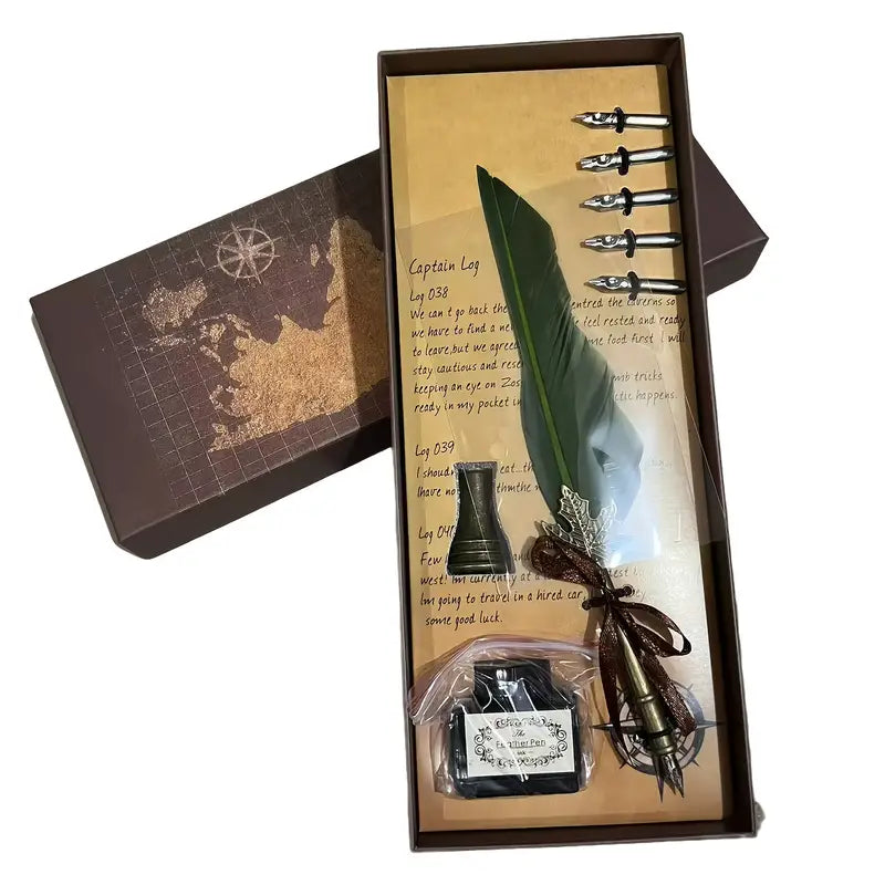 Feather Calligraphy Pen Set