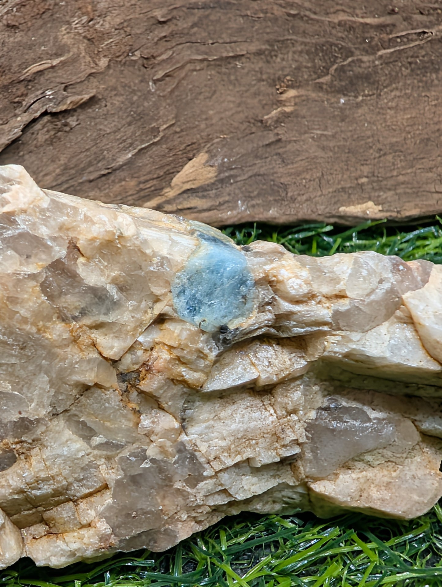 Raw Aquamarine In Matrix