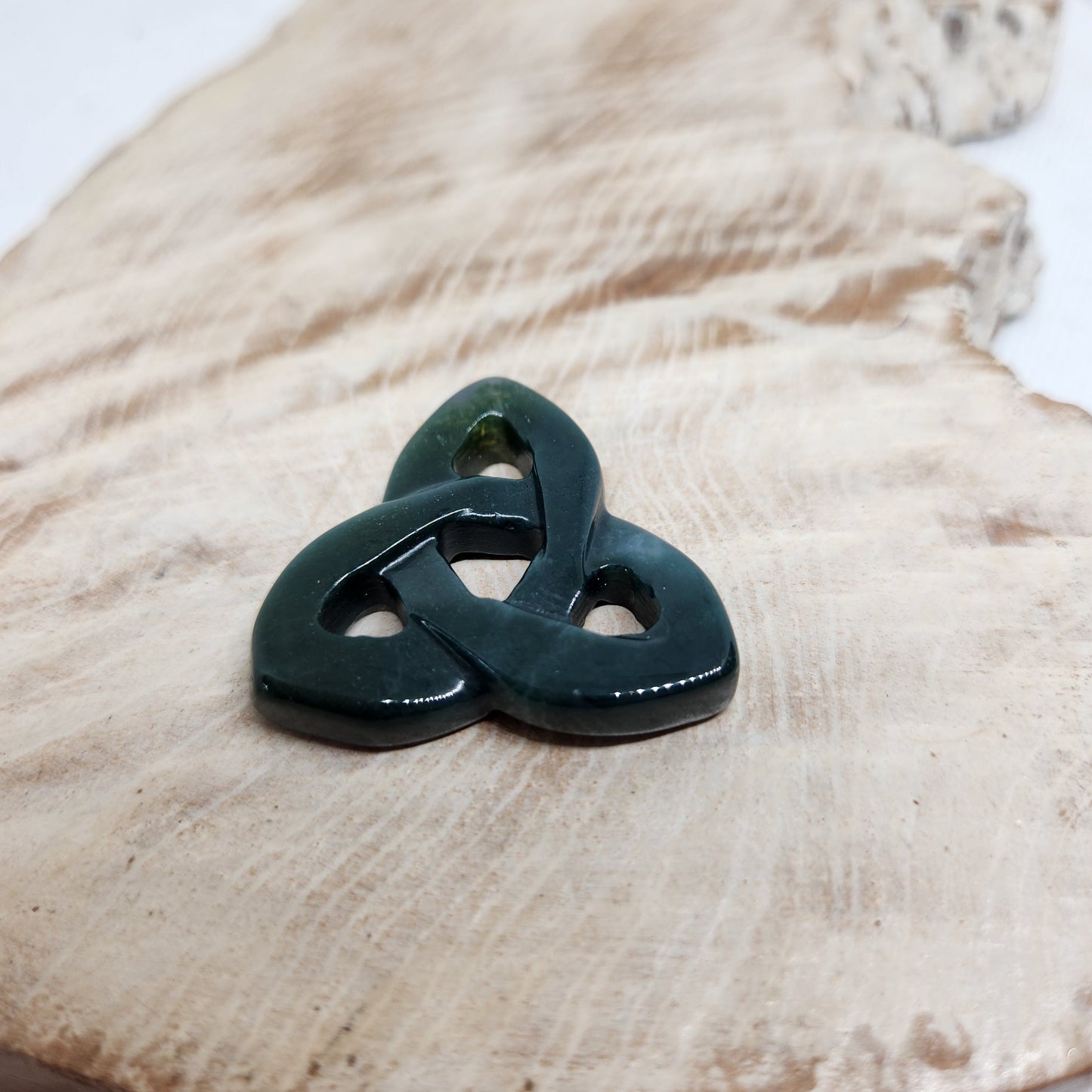 Moss Agate Celtic Cross