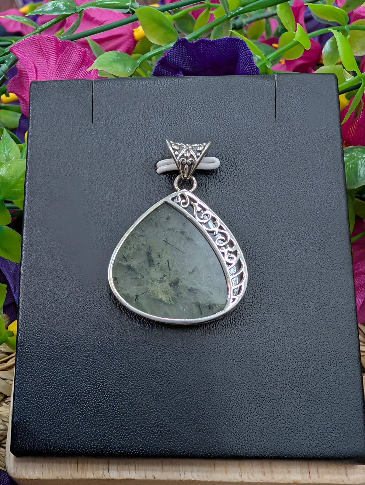 Prehnite Sterling Silver Pendants