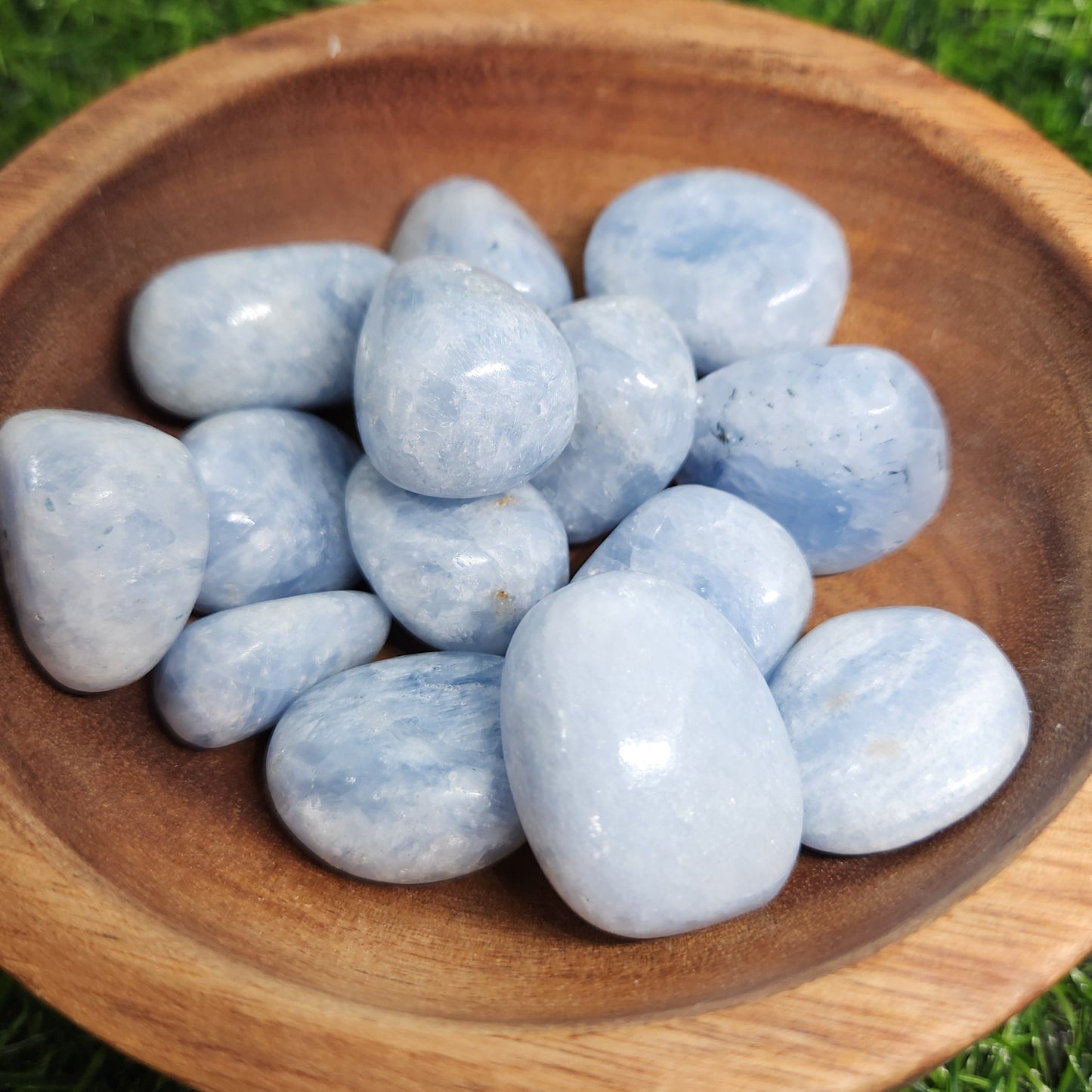 Blue Calcite Tumbled