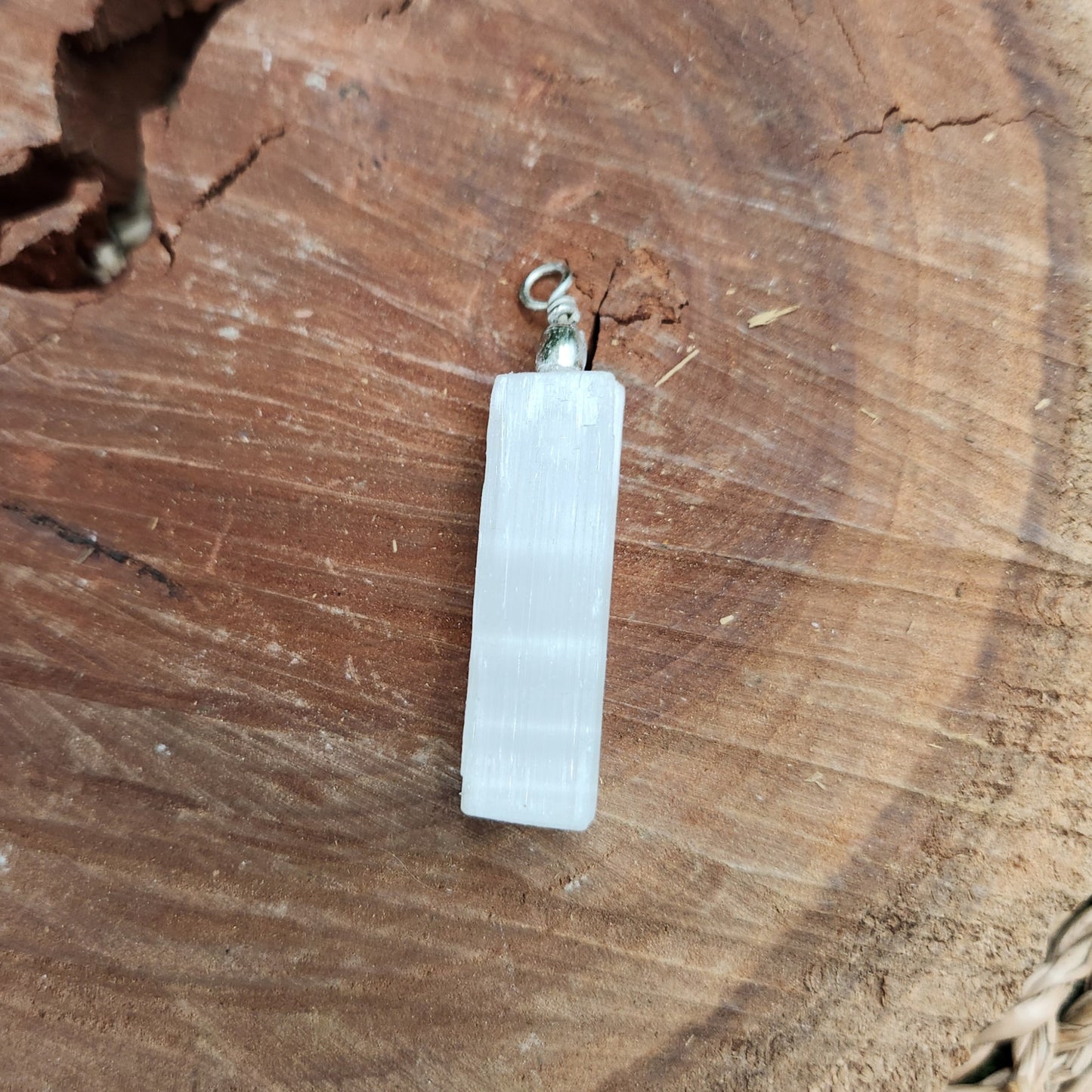 Selenite Rectangle Necklace