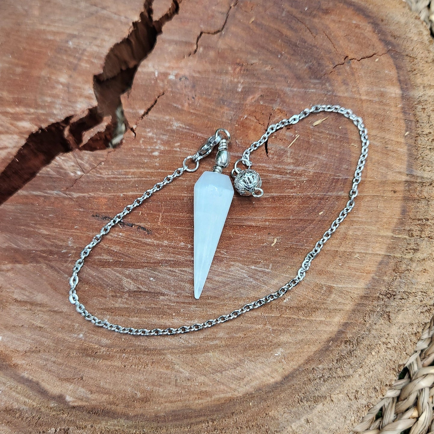 Selenite Vogel Pendulums