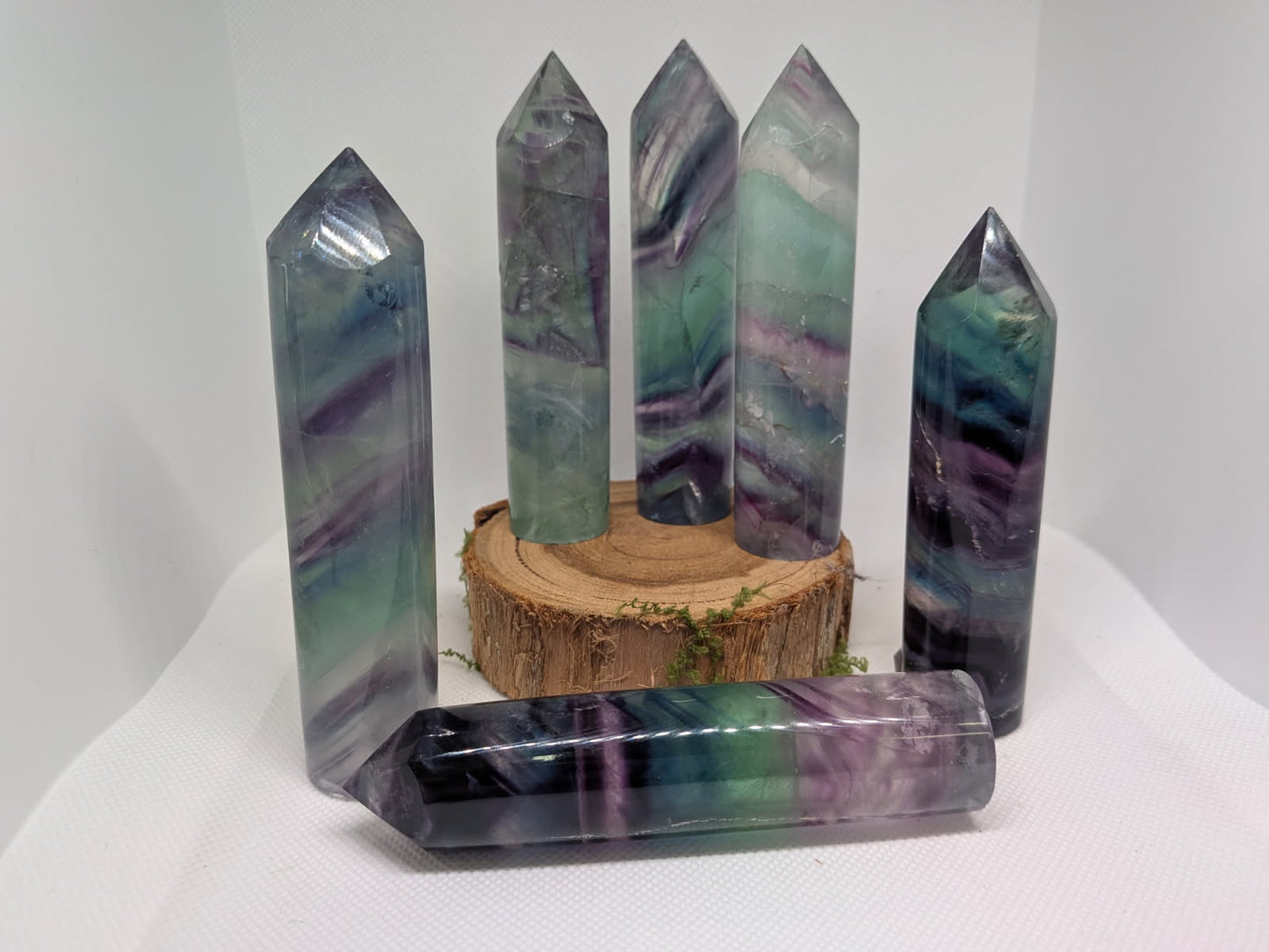 AAA Grade Rainbow Fluorite Points