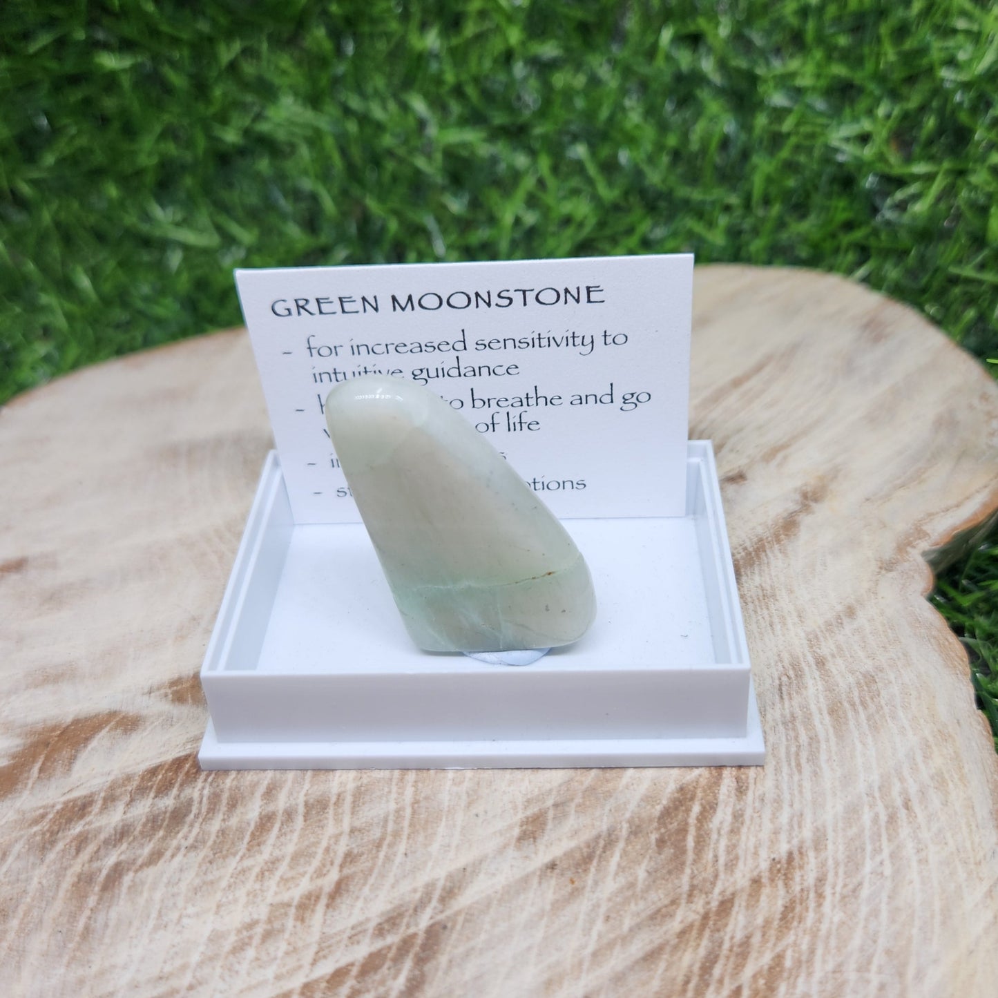 Green Moonstone Tumbled