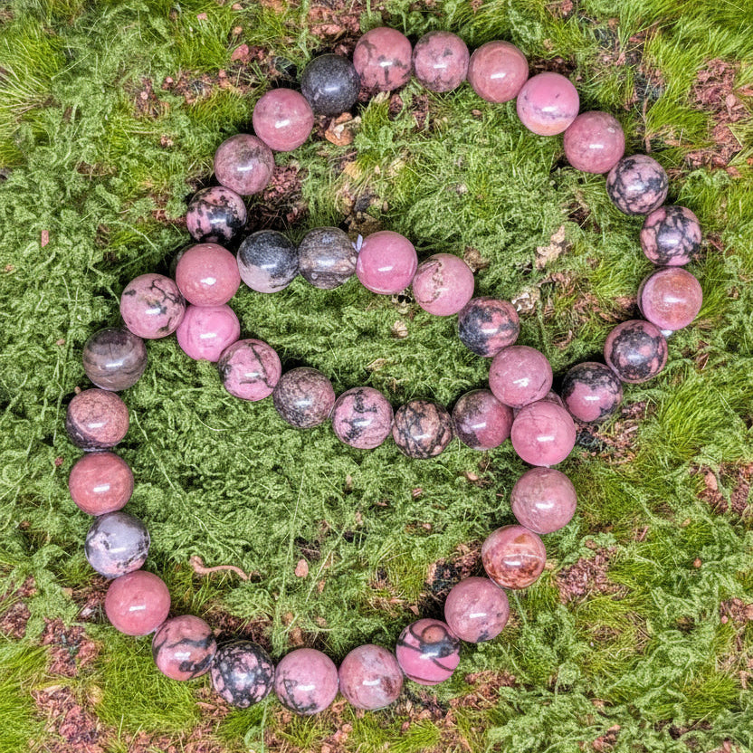 Black Lace Rhodonite Bracelets