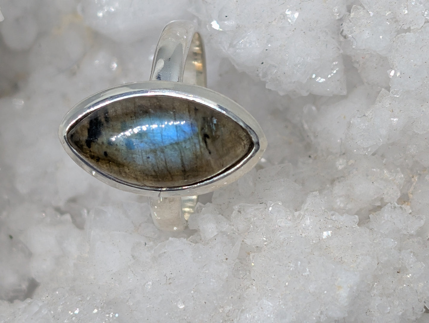 Labradorite Sterling Silver Ring (Size 8)
