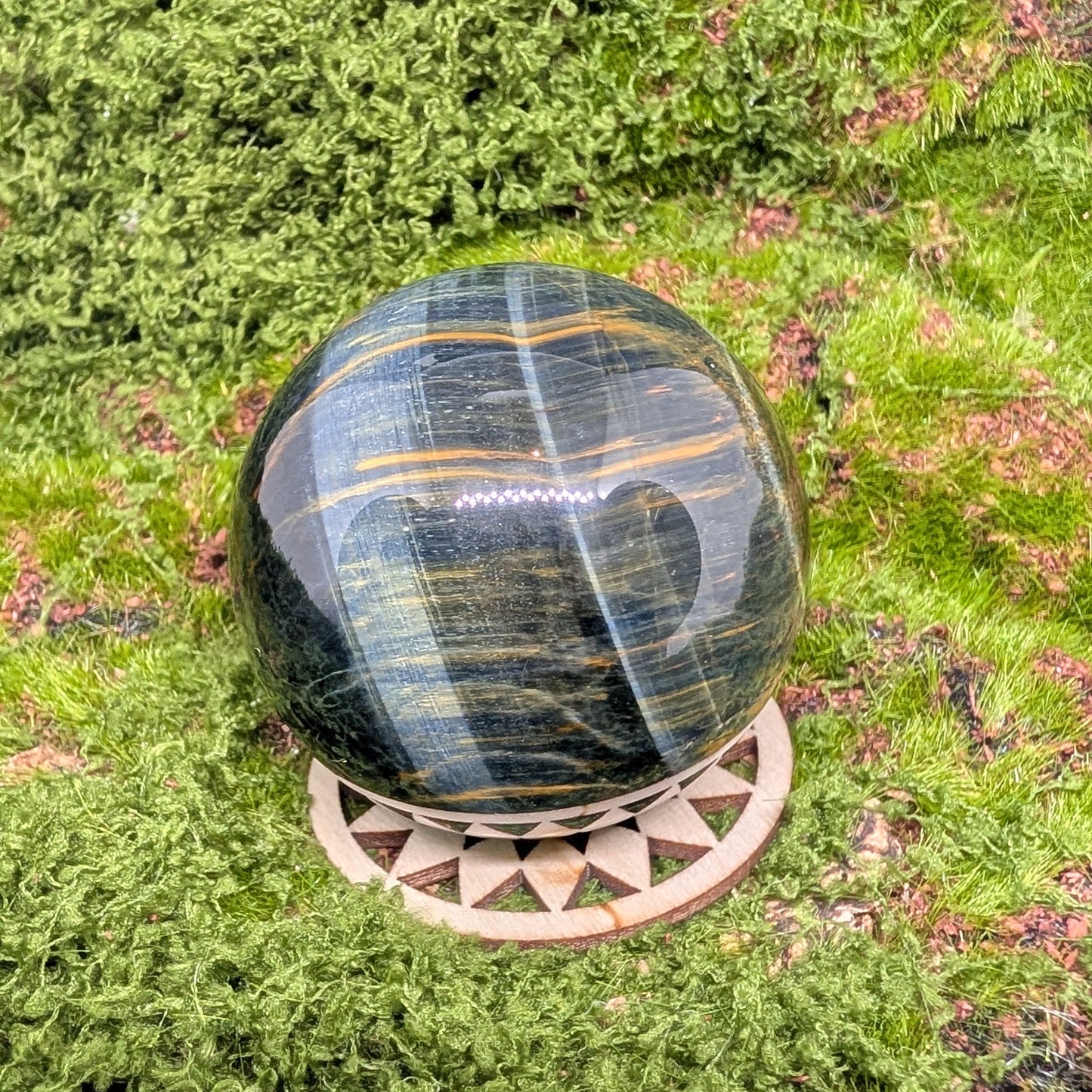 Tiger Eye Blue Sphere