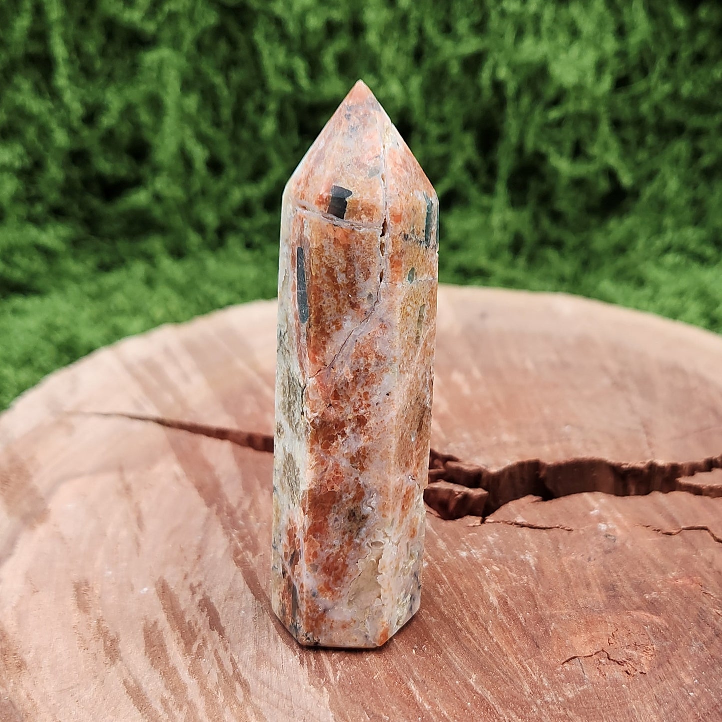 Sunstone Blue Apatite Point