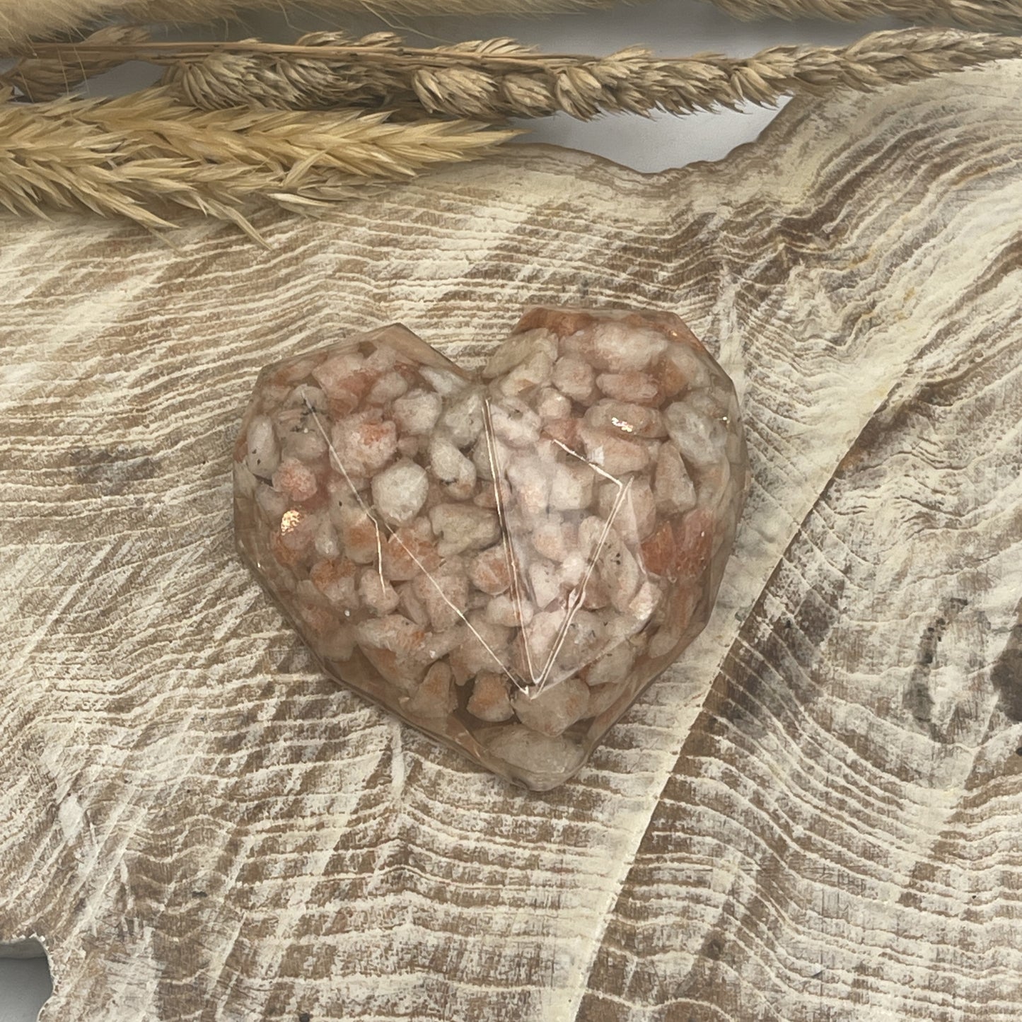 Sunstone Resin Heart